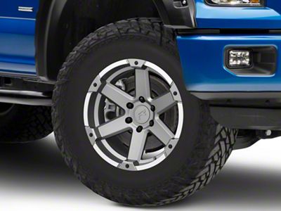 Rovos Wheels Danakil Charcoal with Machined Lip 6-Lug Wheel; 18x9; 0mm Offset (15-20 F-150)