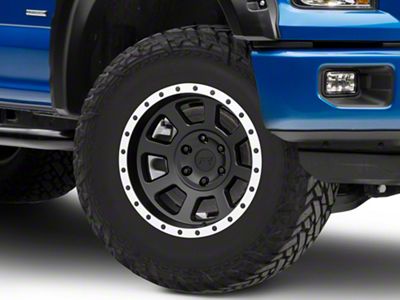 Rovos Wheels Kalahari Matte Black with Machined Lip 6-Lug Wheel; 17x9; -6mm Offset (15-20 F-150)