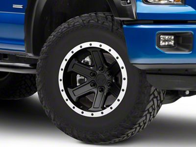 Rovos Wheels Tenere Matte Black with Machined Lip 6-Lug Wheel; 17x9; -6mm Offset (15-20 F-150)