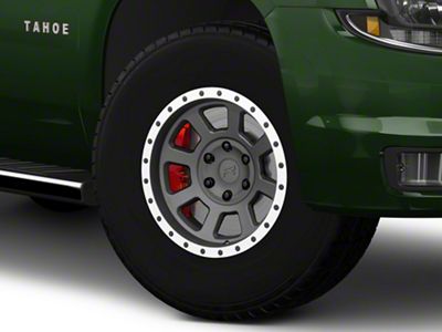 Rovos Wheels Kalahari Charcoal with Machined Lip 6-Lug Wheel; 17x9; -6mm Offset (15-20 Tahoe)