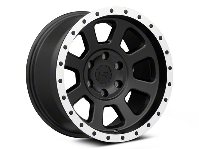 Rovos Wheels Kalahari Matte Black with Machined Lip 6-Lug Wheel; 18x9; -6mm Offset (15-20 Tahoe)