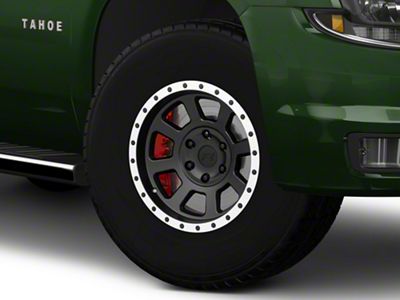Rovos Wheels Kalahari Matte Black with Machined Lip 6-Lug Wheel; 17x9; -6mm Offset (15-20 Tahoe)