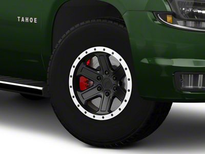 Rovos Wheels Tenere Matte Black with Machined Lip 6-Lug Wheel; 17x9; -15mm Offset (15-20 Tahoe)