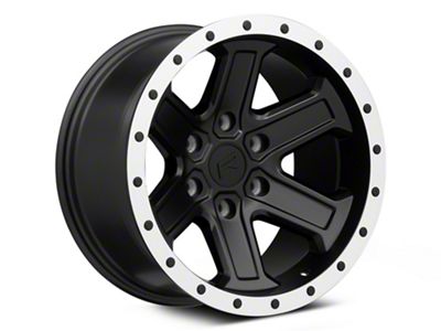 Rovos Wheels Tenere Matte Black with Machined Lip 6-Lug Wheel; 17x9; -15mm Offset (15-20 Tahoe)