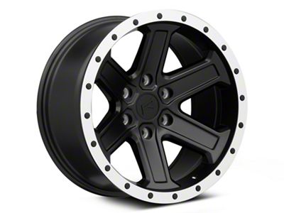 Rovos Wheels Tenere Matte Black with Machined Lip 6-Lug Wheel; 18x9; -9mm Offset (15-20 Tahoe)