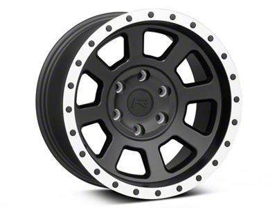 Rovos Wheels Kalahari Matte Black with Machined Lip 6-Lug Wheel; 17x9; -6mm Offset (15-20 Yukon)