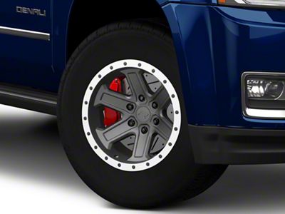 Rovos Wheels Tenere Charcoal with Machined Lip 6-Lug Wheel; 17x9; -15mm Offset (15-20 Yukon)
