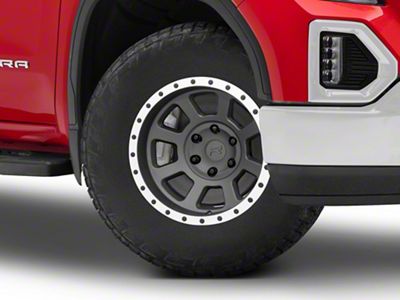 Rovos Wheels Kalahari Charcoal with Machined Lip 6-Lug Wheel; 18x9; -6mm Offset (19-25 Sierra 1500)