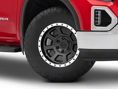 Rovos Wheels Kalahari Matte Black with Machined Lip 6-Lug Wheel; 18x9; -6mm Offset (19-24 Sierra 1500)