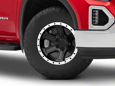 Rovos Wheels Tenere Matte Black with Machined Lip 6-Lug Wheel; 18x9; -9mm Offset (19-25 Sierra 1500)