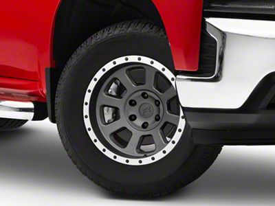 Rovos Wheels Kalahari Charcoal with Machined Lip 6-Lug Wheel; 18x9; -6mm Offset (19-25 Silverado 1500)