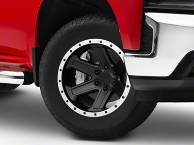 Rovos Wheels Tenere Matte Black with Machined Lip 6-Lug Wheel; 18x9; -9mm Offset (19-23 Silverado 1500)