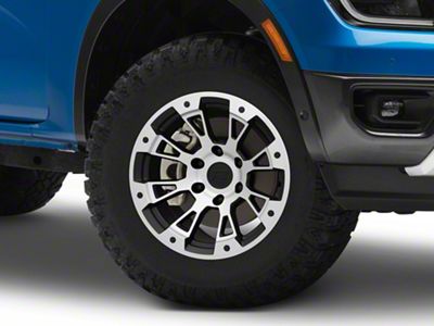 Rovos Wheels Karoo Satin Black Machined 6-Lug Wheel; 17x8.5; 0mm Offset (24-25 Ranger)