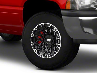 Rovos Wheels Guban Gloss Black Machined 5-Lug Wheel; 17x9; -6mm Offset (94-01 RAM 1500)