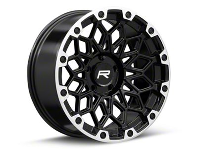 Rovos Wheels Guban Gloss Black Machined 5-Lug Wheel; 20x9; -6mm Offset (94-01 RAM 1500)