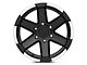 Rovos Wheels Danakil Matte Black with Machined Lip 6-Lug Wheel; 17x9; -6mm Offset (99-06 Silverado 1500)