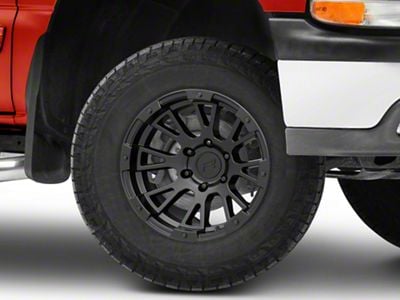 Rovos Wheels Karoo Matte Black 6-Lug Wheel; 17x9; -6mm Offset (99-06 Silverado 1500)