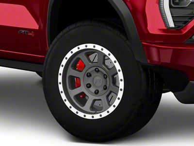 Rovos Wheels Kalahari Charcoal with Machined Lip 6-Lug Wheel; 17x9; -6mm Offset (23-25 Canyon)