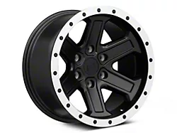 Rovos Wheels Tenere Matte Black with Machined Lip 6-Lug Wheel; 17x9; -15mm Offset (23-24 Canyon)