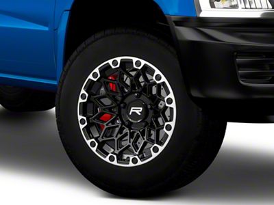 Rovos Wheels Guban Gloss Black Machined 5-Lug Wheel; 17x9; -6mm Offset (05-11 Dakota)