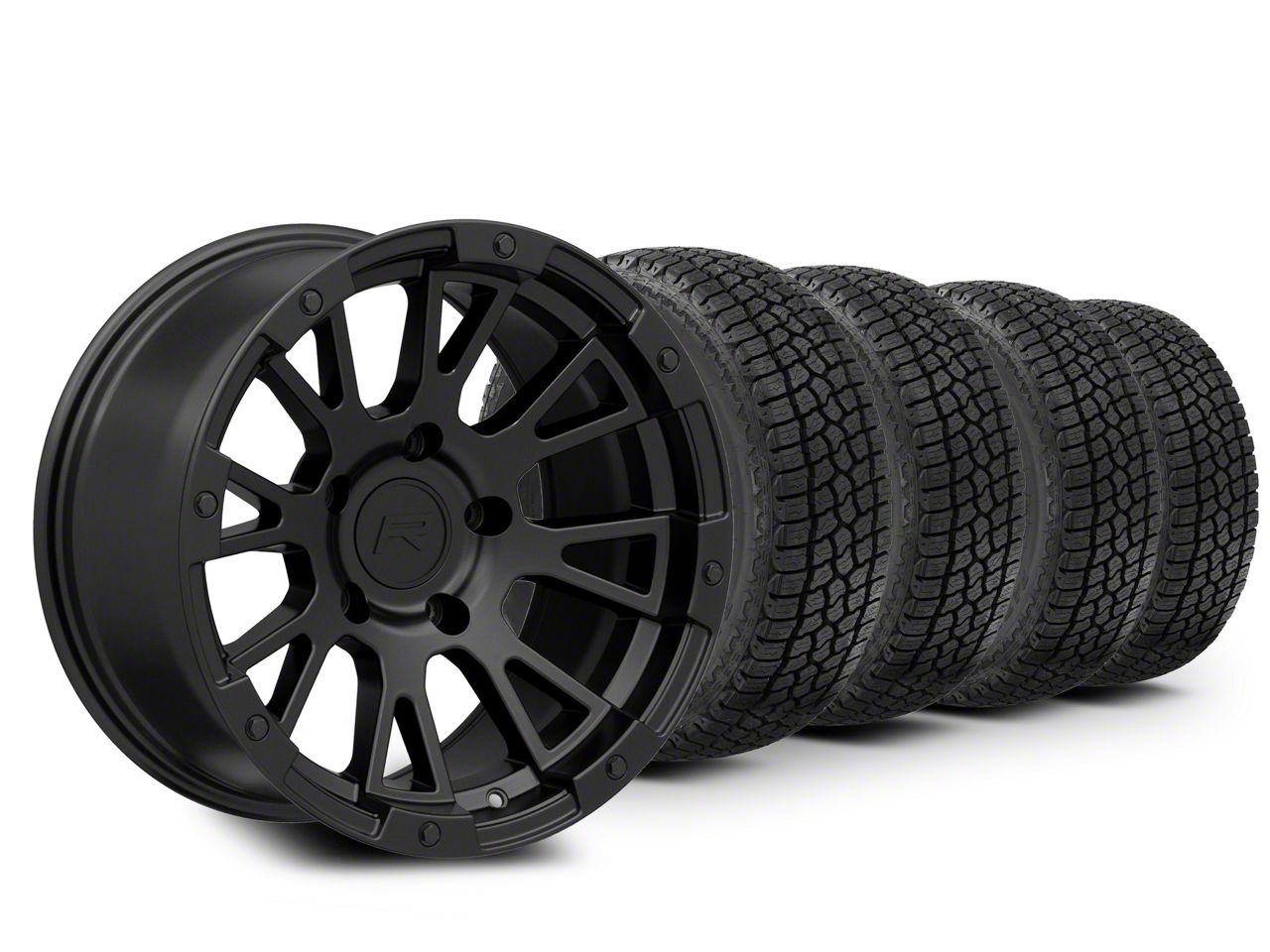 17×9 Rovos Wheels Karoo & 33in Milestar All-Terrain Patagonia AT/R Tire Package (09-14 F-150)