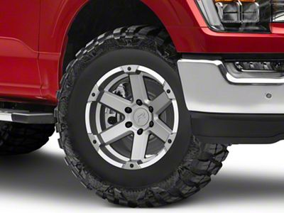 Rovos Wheels Danakil Charcoal with Machined Lip 6-Lug Wheel; 17x9; -6mm Offset (21-25 F-150)
