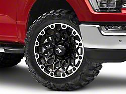 Rovos Wheels Guban Gloss Black Machined 6-Lug Wheel; 20x9; -6mm Offset (21-25 F-150)