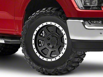 Rovos Wheels Kalahari Matte Black with Machined Lip 6-Lug Wheel; 17x9; -6mm Offset (04-25 F-150)