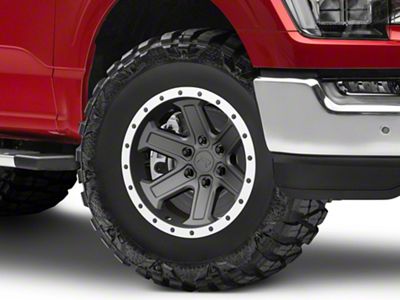 Rovos Wheels Tenere Charcoal with Machined Lip 6-Lug Wheel; 17x9; -6mm Offset (21-24 F-150)