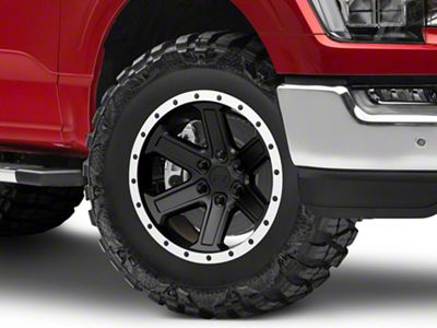 Rovos Wheels Tenere Matte Black with Machined Lip 6-Lug Wheel; 18x9; 0mm Offset (21-24 F-150)