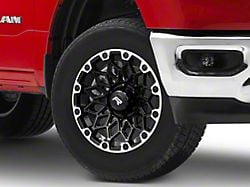 Rovos Wheels Guban Gloss Black Machined 6-Lug Wheel; 18x9; -6mm Offset (19-25 RAM 1500)