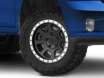 Rovos Wheels Kalahari Matte Black with Machined Lip 5-Lug Wheel; 17x9; -6mm Offset (09-18 RAM 1500)