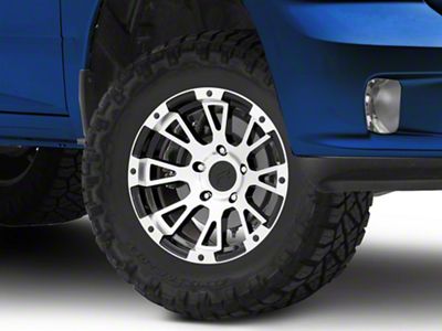 Rovos Wheels Karoo Gloss Black with Machined Lip 5-Lug Wheel; 17x9; -6mm Offset (09-18 RAM 1500)