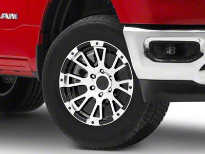 Rovos Wheels Karoo Gloss Black with Machined Lip 6-Lug Wheel; 18x9; 0mm Offset (19-25 RAM 1500)