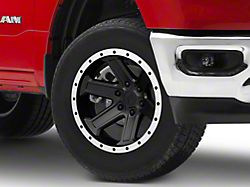 Rovos Wheels Tenere Matte Black with Machined Lip 6-Lug Wheel; 18x9; -9mm Offset (19-25 RAM 1500)