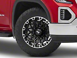 Rovos Wheels Guban Gloss Black Machined 6-Lug Wheel; 20x9; -6mm Offset (19-25 Sierra 1500)