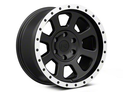 Rovos Wheels Kalahari Matte Black with Machined Lip 6-Lug Wheel; 18x9; -6mm Offset (99-06 Sierra 1500)