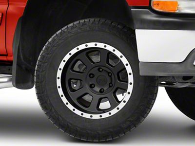 Rovos Wheels Kalahari Matte Black with Machined Lip 6-Lug Wheel; 18x9; -6mm Offset (99-06 Silverado 1500)