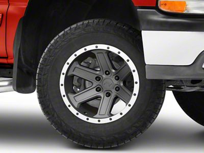 Rovos Wheels Tenere Charcoal with Machined Lip 6-Lug Wheel; 18x9; -9mm Offset (99-06 Silverado 1500)