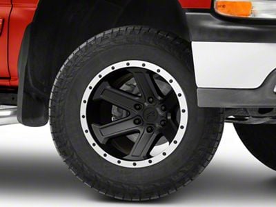 Rovos Wheels Tenere Matte Black with Machined Lip 6-Lug Wheel; 18x9; -9mm Offset (99-06 Silverado 1500)