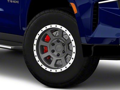 Rovos Wheels Kalahari Charcoal with Machined Lip 6-Lug Wheel; 18x9; -6mm Offset (21-25 Tahoe)