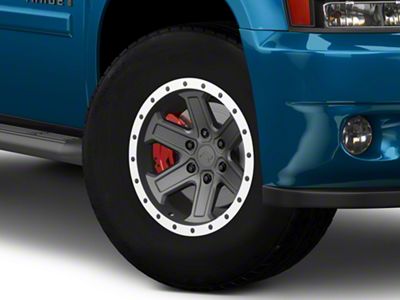 Rovos Wheels Tenere Charcoal with Machined Lip 6-Lug Wheel; 17x9; -15mm Offset (07-14 Tahoe)