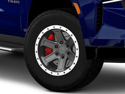 Rovos Wheels Tenere Charcoal with Machined Lip 6-Lug Wheel; 18x9; -9mm Offset (21-25 Tahoe)
