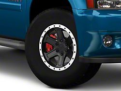 Rovos Wheels Tenere Matte Black with Machined Lip 6-Lug Wheel; 17x9; -15mm Offset (07-14 Tahoe)