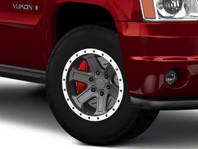 Rovos Wheels Tenere Charcoal with Machined Lip 6-Lug Wheel; 17x9; -15mm Offset (07-14 Yukon)