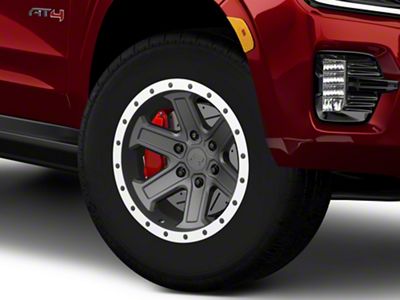Rovos Wheels Tenere Charcoal with Machined Lip 6-Lug Wheel; 18x9; -9mm Offset (21-25 Yukon)