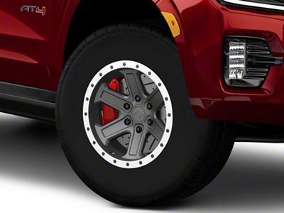 Rovos Wheels Tenere Charcoal with Machined Lip 6-Lug Wheel; 17x9; -15mm Offset (21-25 Yukon)