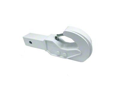 Royal Hooks 2-Inch Receiver Hitch Tow Hook; White (Universal; Some Adaptation May Be Required)