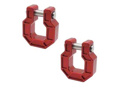 Royal Hooks Aluminum Royal Show Shackles; Red