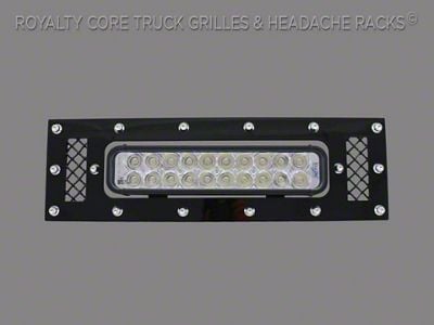 Royalty Core Bumper Grille Insert with 12-Inch LED Light Bar; Gloss Black (09-12 F-150, Excluding Raptor)